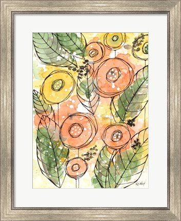 Framed Warm Florals Print