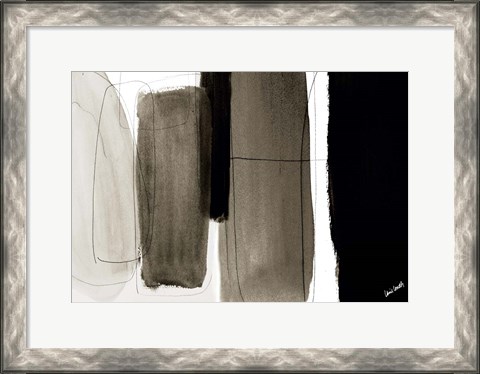 Framed Dark Veil Abstract Print