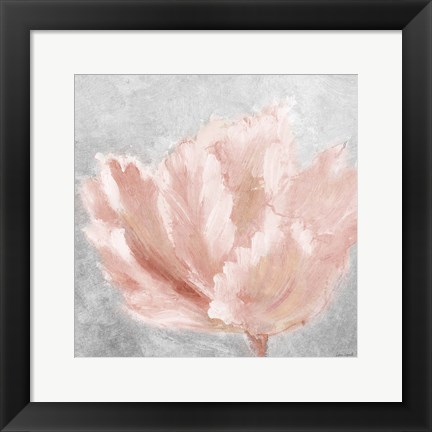 Framed Pink Elegant on Gray Print