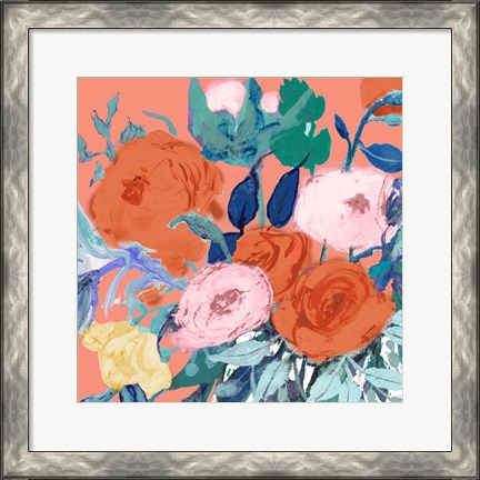 Framed Bright Roses Print