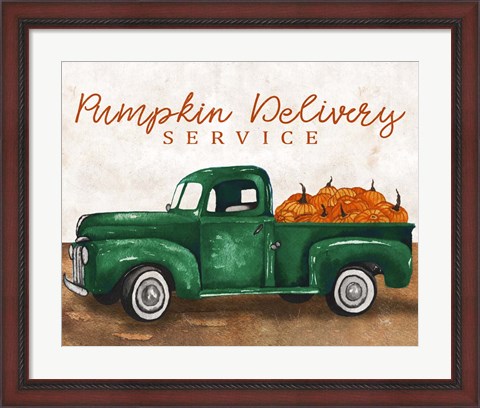 Framed Pumpkin Delivery Service Print