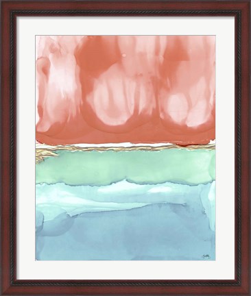 Framed Warm Ink Abstract Print