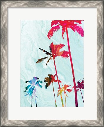 Framed Colorful Palms Print