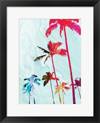 Framed Colorful Palms Print
