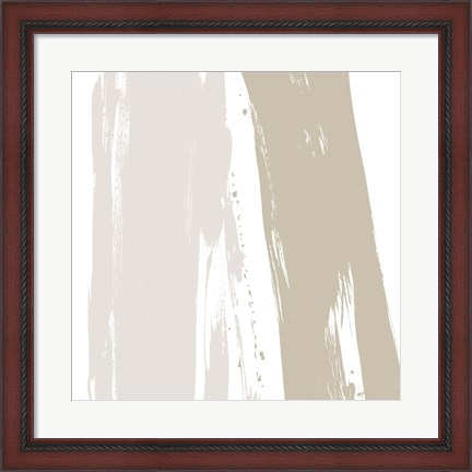 Framed Gray Strokes II Print