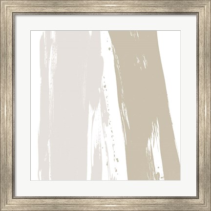Framed Gray Strokes II Print