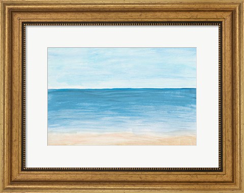 Framed Horizon Against The Sea Print