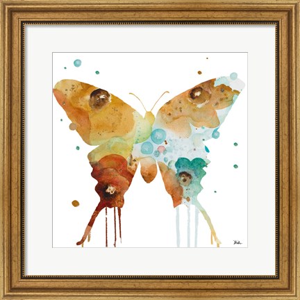 Framed Mis Flores Butterfly II Print
