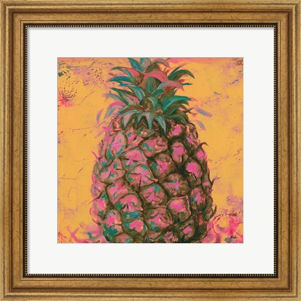 Framed Pop Contemporary Pineapple I Print