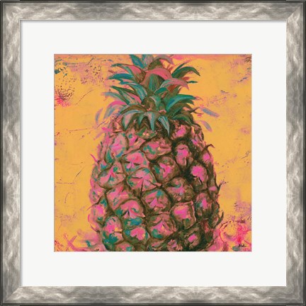 Framed Pop Contemporary Pineapple I Print