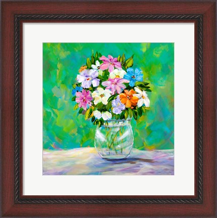 Framed Spring Garden Bouquet Print