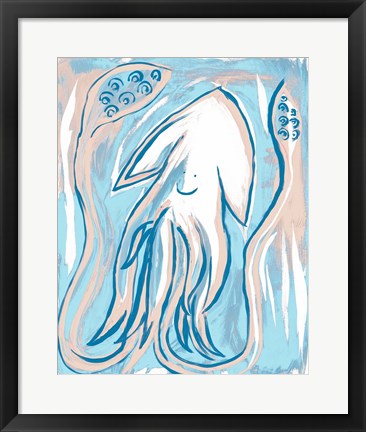 Framed Silly Squid Print