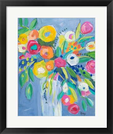 Framed Cheerful Blossoms Print