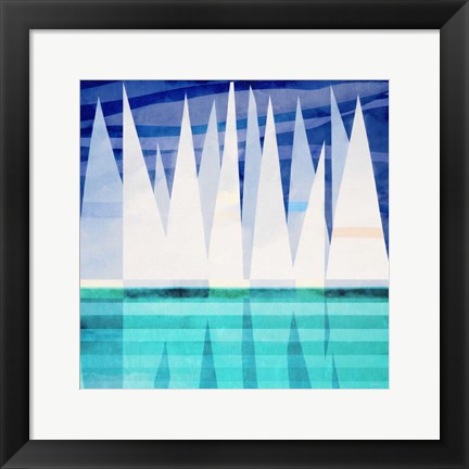 Framed Sailing Day I Print
