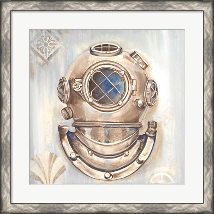 Framed Dive Helmet Print