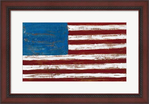 Framed Artistic American Flag Print