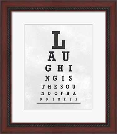Framed Eye Chart Typography II Print