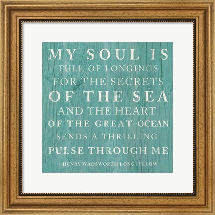Framed Secrets Of The Sea Print