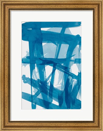 Framed Blue March Print