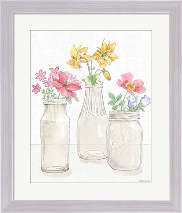 Framed Peaceful Petals III Print