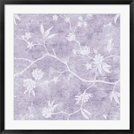 Framed Vines on Lavender Print