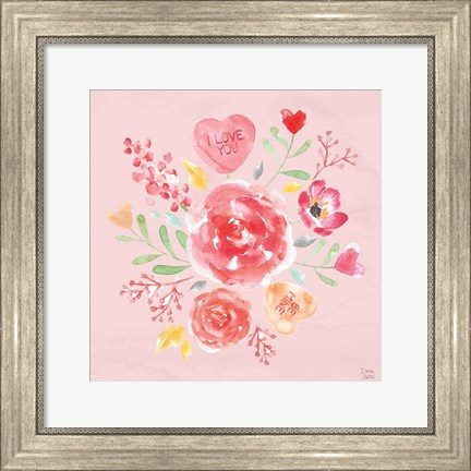 Framed Love Always IV Pink Print