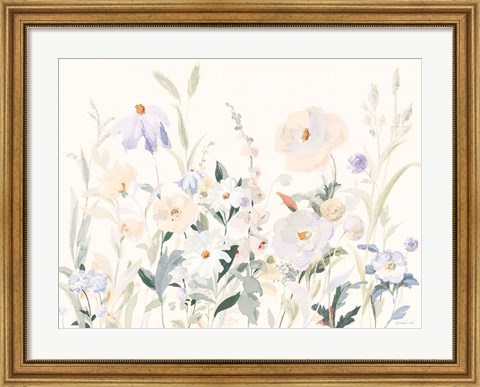 Framed Neutral Boho Wildflowers Print