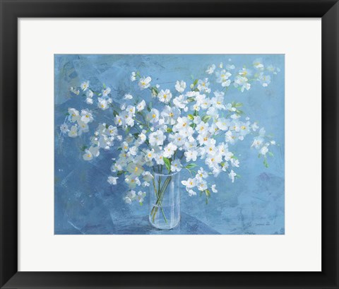 Framed Fresh White Bouquet Print