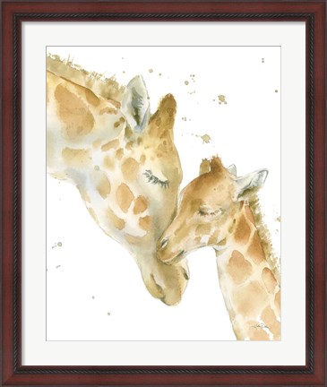 Framed Giraffe Love Print
