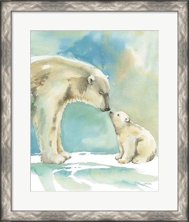 Framed Polar Bear Love Print