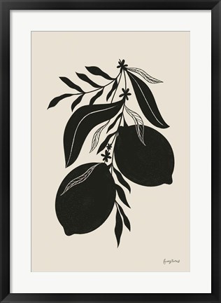 Framed Lemon Silhouette II Print
