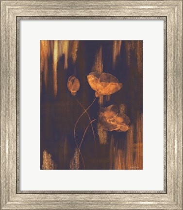 Framed Abstract Copper Floral Print