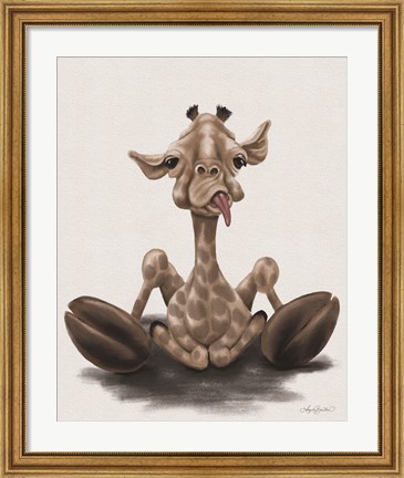 Framed Jeffrey the Giraffe Print