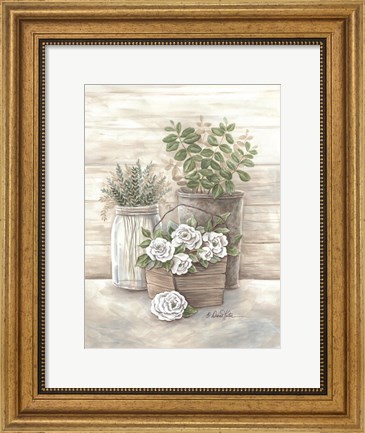 Framed Rose Botanical Print