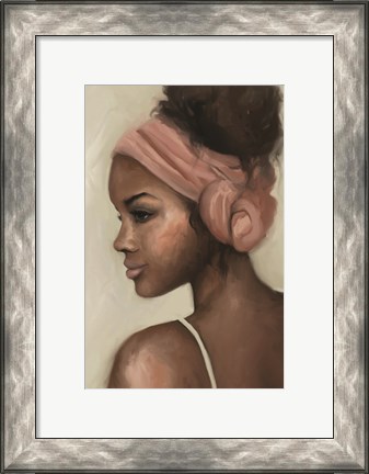 Framed Girl with a Knotted Wrap Print