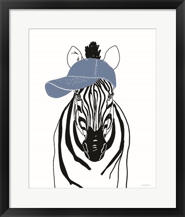 Framed Team Roster Zebra Print