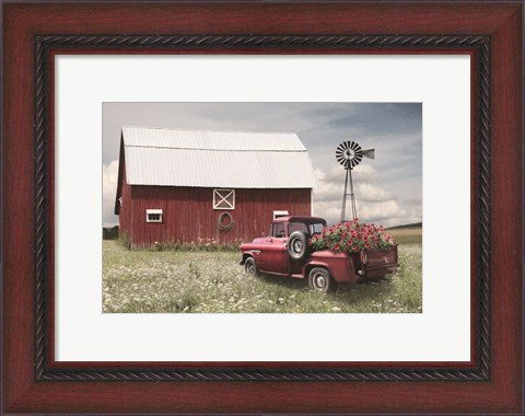 Framed Little Red Barn Print