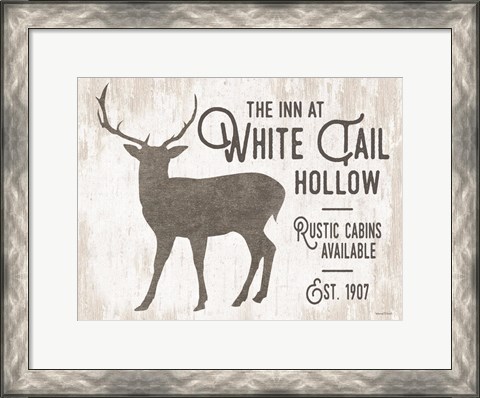 Framed White Tail Hollow Print