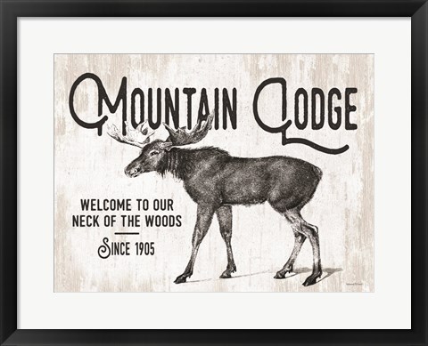Framed Mountain Lodge Print
