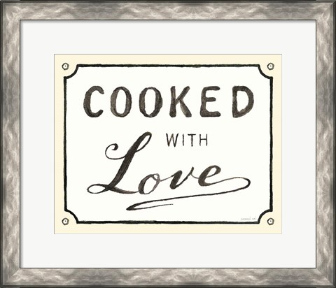 Framed Cooked with Love Print