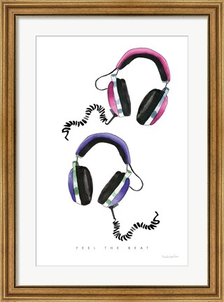 Framed Headphones Love Print
