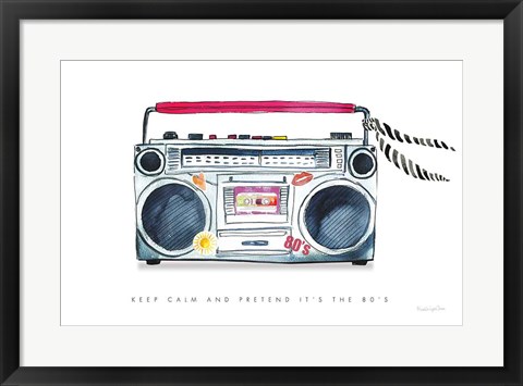 Framed Boombox Love Print