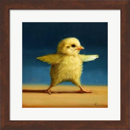 Framed Yoga Chick Warrior Two Print