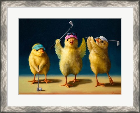 Framed Yoga Chicks Golf Chicks Print