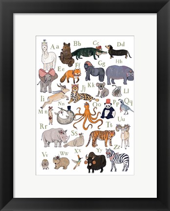 Framed ABC Party Animal Print