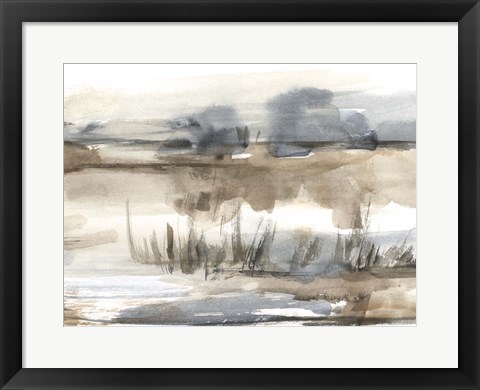 Framed Blue-Grey Marsh I Print
