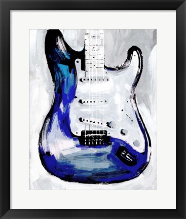 Framed Electric Blues I Print