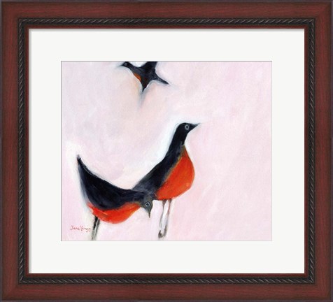 Framed Robins from Memory Print