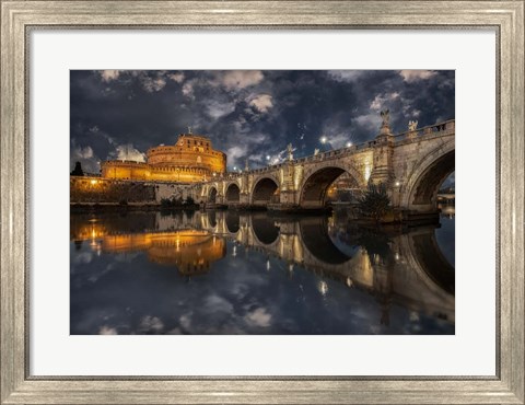 Framed Arches and Clouds Print
