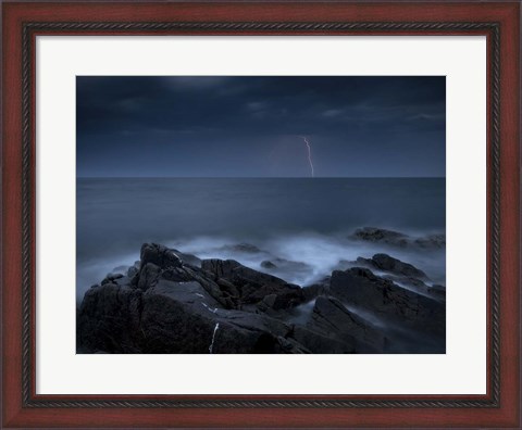 Framed Storm over a Sea Print